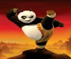 По, огромный вентилятор панда кунг-фу, обучение, чтобы стать мастером воин